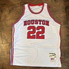 Clyde Drexler #22 Houston Rockets  Jersey Size 56 Embroidered Signature 1983