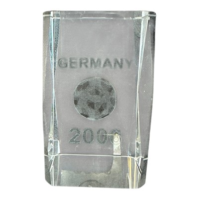Briefbeschwerer mit 3D Laser Gravur Paperweight, Skulptur. Germany 2006