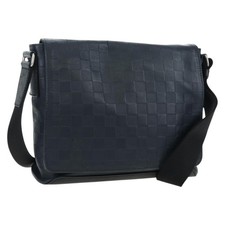 LOUIS VUITTON Damier Infini District PM Shoulder Bag Onyx N41033 Auth bs36184