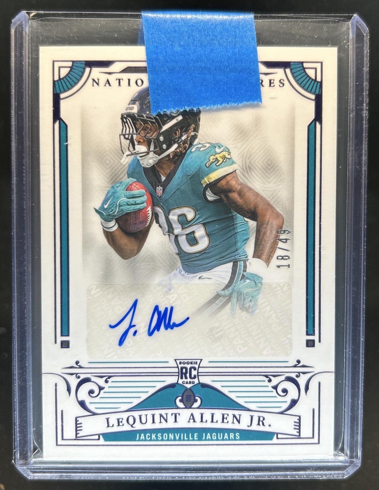 LeQuint Allen Panini National Treasures #140 Autograph Purple