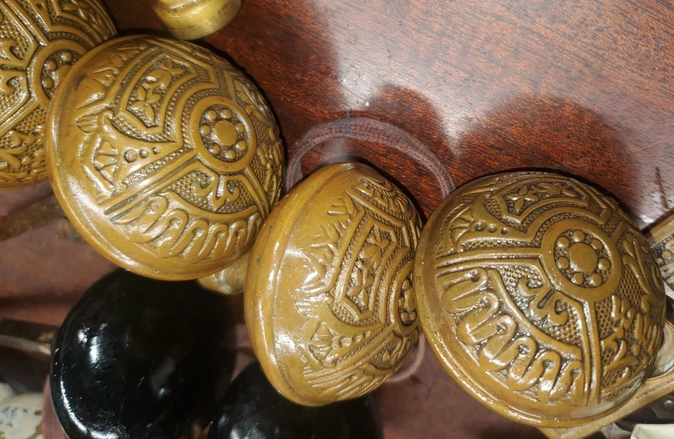 Eastlake Victorian Ornate Brass Bronze Door Knob Back Plate Set W/extras - Image 4 of 4