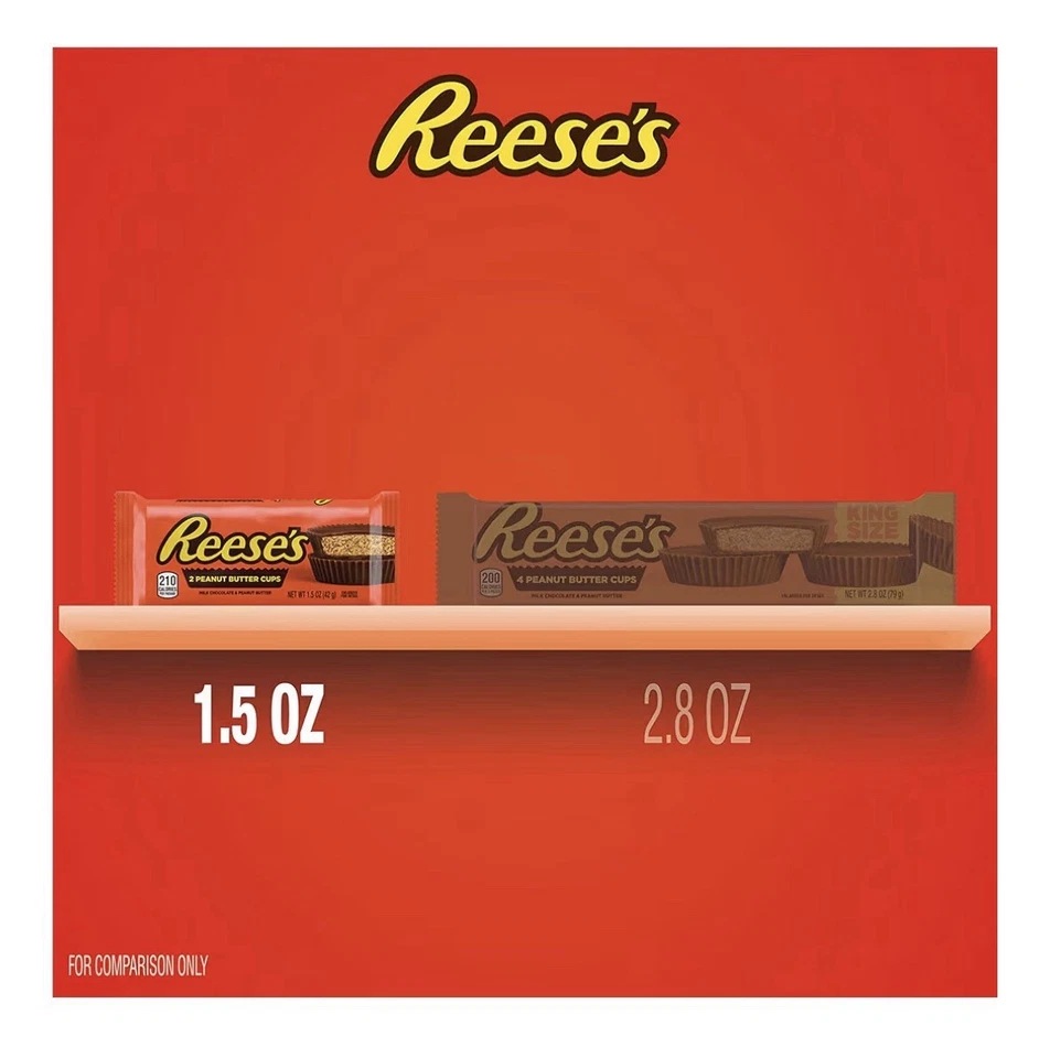 Copos de manteiga de amendoim com chocolate ao leite REESE'S, pacotes de doces, 1,5 oz (36 unidades) - Imagem 3 de 3