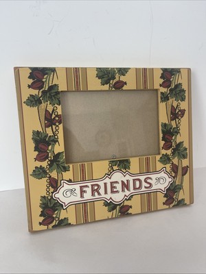 Friends Picture Frame Holds 3.5x5  Photo Floral Vintage Look Danielson Designs