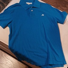 A ropostale Men's Blue Polo Shirt Size M A87 Logo Embroidered Short Sleeve