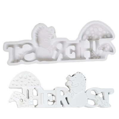 Letters Silicone Mould Autumn Molds Plasters Molds Handmade Casting Molds
