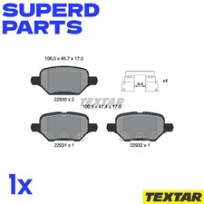 BRAKE PADS SET REAR FITS: BUICK ENCORE; CHEVROLET TRAX; OPEL MOKKA / MOKKA X