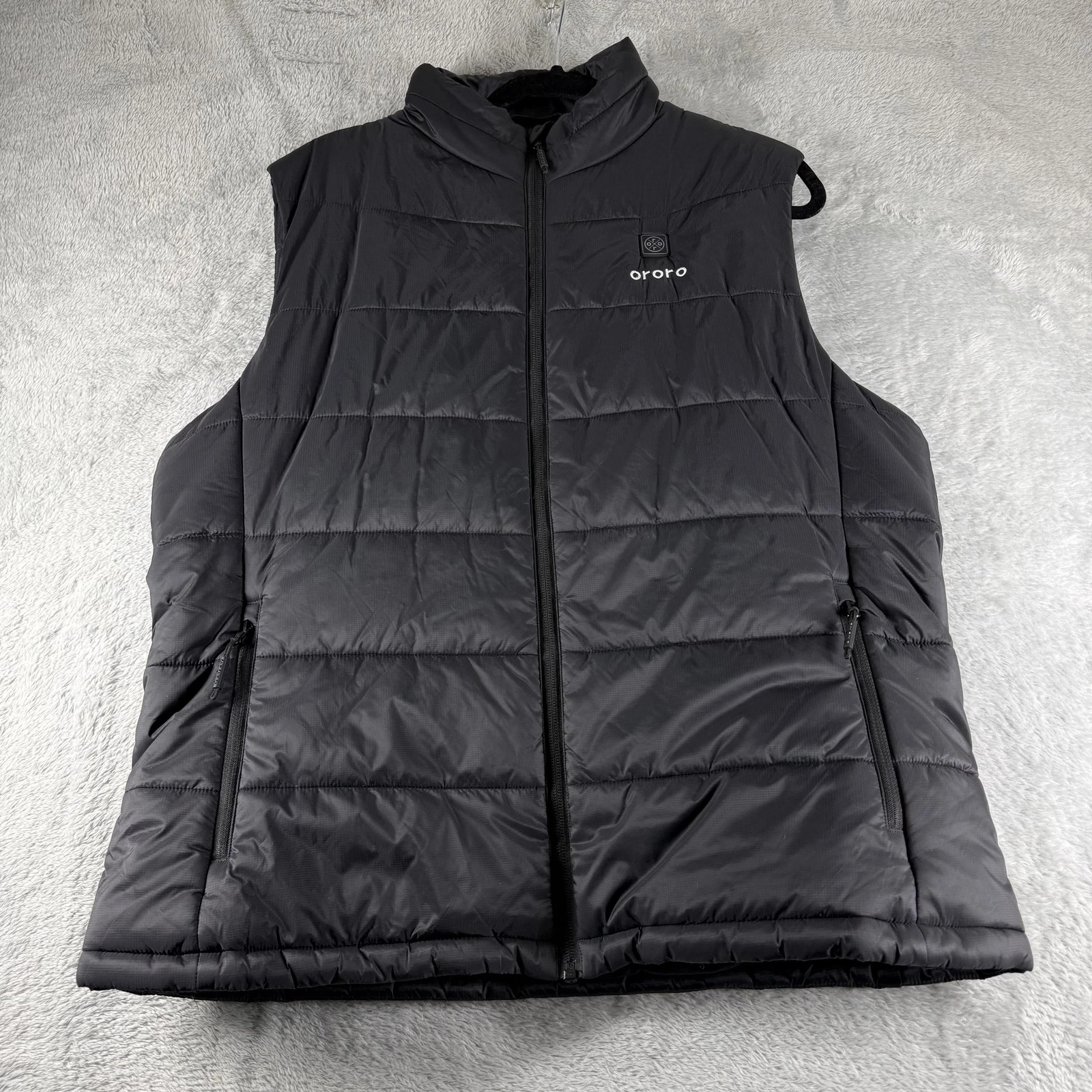 Ororo Heated Vest Mens Large Black Quilted Puffer Outdoor Jacket Coat No Battery