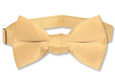 Vesuvio Napoli Boys BOWTIE Solid GOLD Color Youth Bow Tie