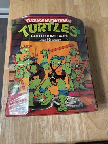 Vintage TMNT Ninja Turtles Figure Collectors Carrying Case Complete w Trays 1988