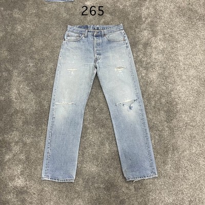 90s Levi's 501 denim damage USA 製 swag Vintage 90s Levi's 501 Denim Light Wash Blue Jeans USA 31x30 | eBay