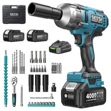 Cordless Impact Wrench 12 1400nm 21v Electric Impact Driver 2x4.0ah Battery