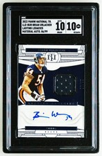 2022 National Treasures Brian Urlacher Lasting Legacies Material Auto /99 SGC 10