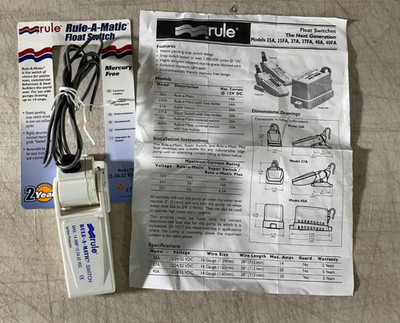 RULE RULE-A-MATIC FLOAT  SWITCH W/ DETACHABLE BASE Model 35A