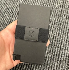 Ekster Leather Senate Card Wallet Slim in Nappa Black Smart Cash Cards