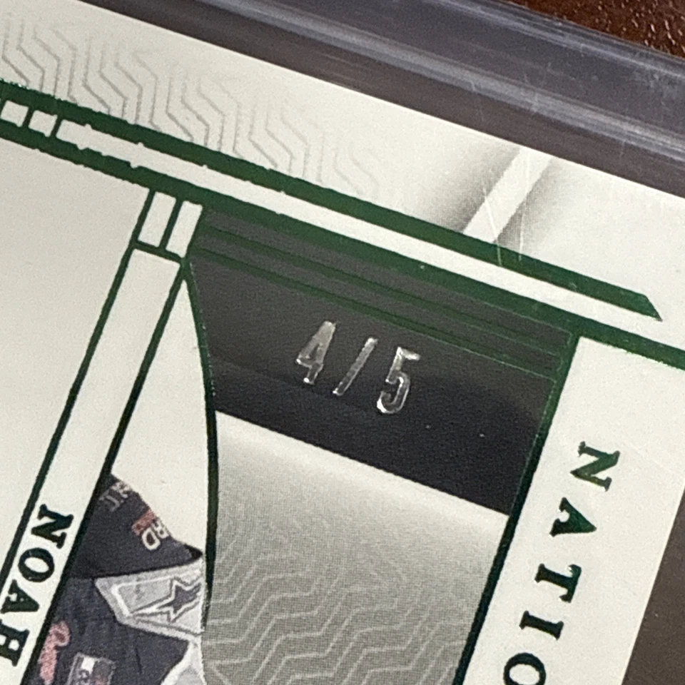 2024 National Treasures Dual Auto Noah Gragson Josh Berry Green /5 - Image 2 of 3