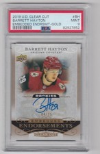2019-20 UD Clearr Cut Embedded Endorsements Auto Barrett Hayton Rookie Auto /25