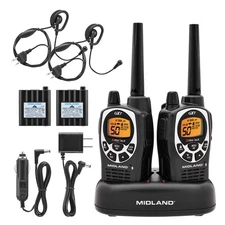 Midland GXT1000VP4 GMRS Two Way Radio 50 Channel Long Range NOAA SOS 2 Pack