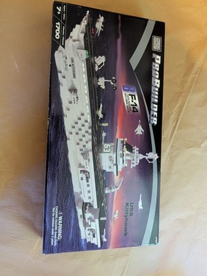 Mega Bloks USS Kittyhawk Pro Builder Aircraft Carrier 9780 F-14 Jets SEALED