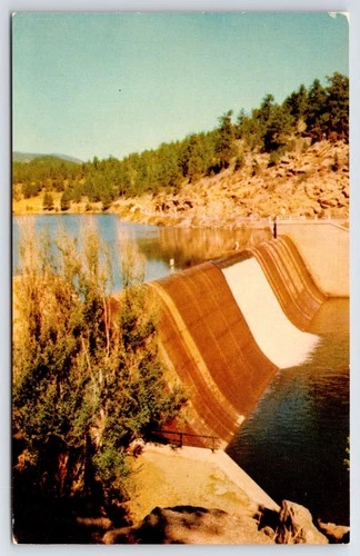 Postcard CO Evergreen Dam and Lake Bear Creek Colorado Chrome Vintage PC N1924
