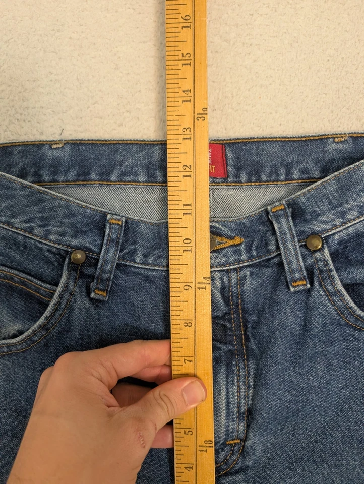 Jeans Wrangler Para Hombres 32x34 Azul Corte Vaquero Calce Ajustado 36MWZ Corte Regular Denim Occidental Foto 4 de 4