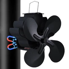 Magnetic Heat Powered Wood Stove Fan for Chimneys and Pipes Efficient Heat Circu