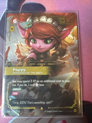 Riftbound Poppy Defender Of The Meek Showcase Alt Art Champion UNL 178a/219 EN