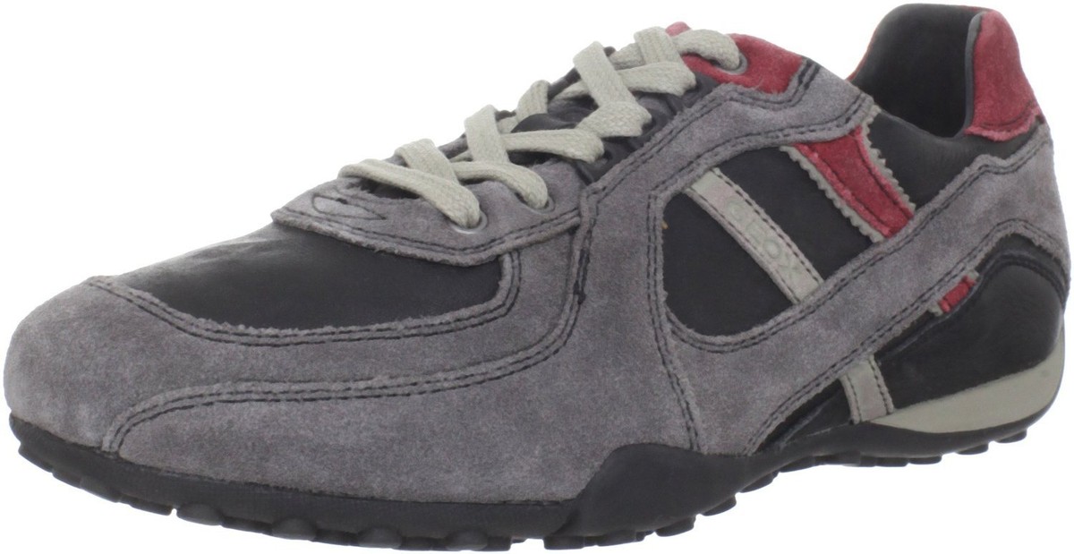 Geox Uomo Snake [Size 41] Leather Men Sneaker Half Shoe Gray New