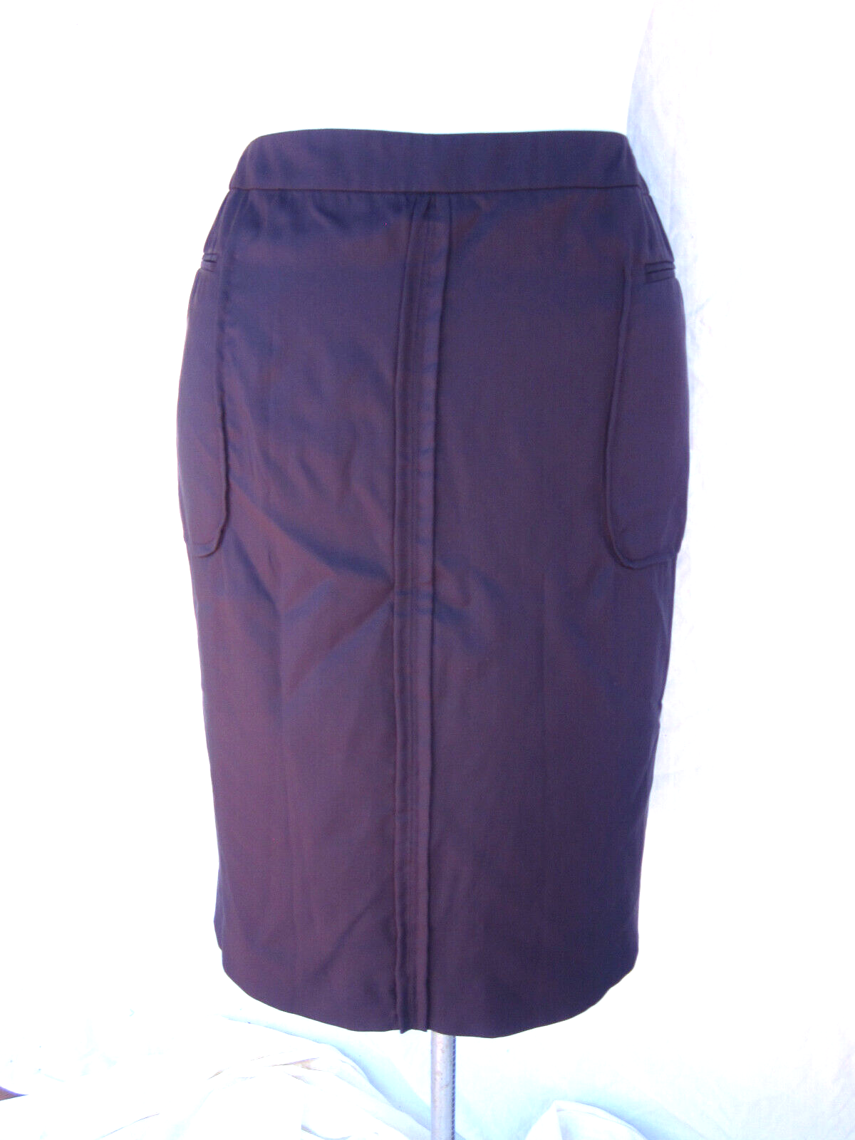 Gonna Yves Saint Laurent Italia misto seta viola FR40 30" dettagli wst! Nuovo senza etichette