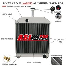 4 Row Radiator Fit Ford New Holland Tractor 445d 455 455c 555c 555d 565d,655c