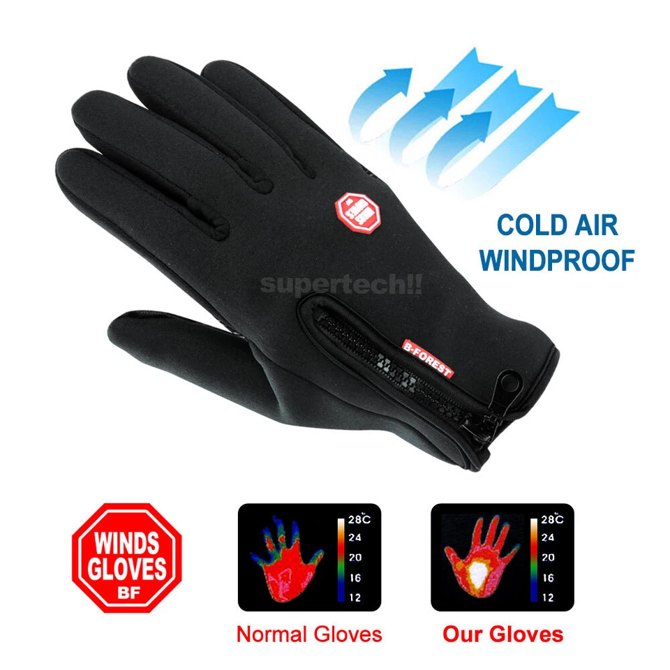 2025 Winter Gloves Waterproof Touch Screen Gloves Cycling Gloves Windproof Warm - image 2 of 4