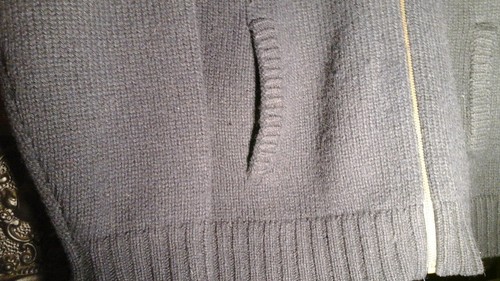 L.L. BEAN 100% WOOL SHETLAND MEN'S XL TALL LONG DARK BLUE ZIPPER SWEATER JACKET - Picture 3 of 5