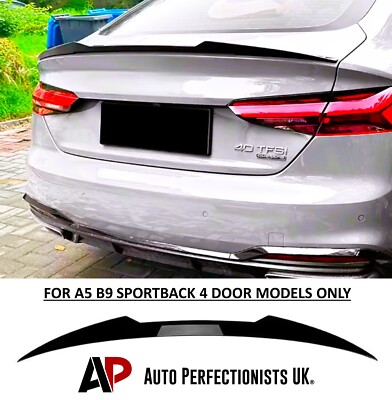 Gloss Black Rear Boot Spoiler Lip For Audi A5/S5/RS5 B8 & Sportback (2009-2016) - UK Made
