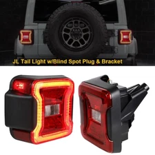 L &R LED Taillights for Jeep Wrangler JL 2018-2024 Rear Lamp w/Blind Spot Plug