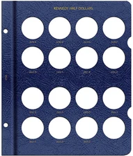 WHITMAN Blue Classic #4758 Kennedy Half Dollar Dated Album Page 2019-2023 PDS