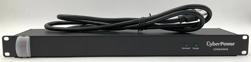 CyberPower Rackbar 8 Outlet 1U Rack Mount Surge Protector CPS815RMS - Image 3 of 4