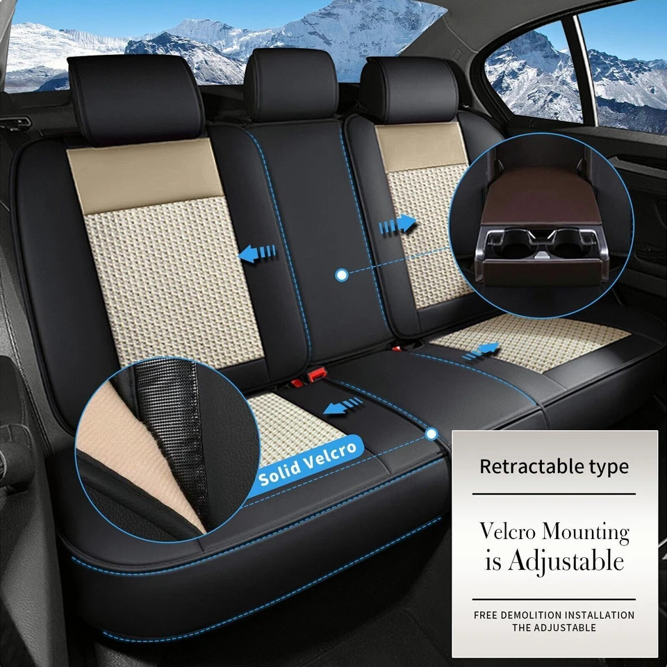 Full Set For Lincoln MKC 2015-2019 Faux Leather Car 5 Seat Cover Front and Rear Foto 2 de 4