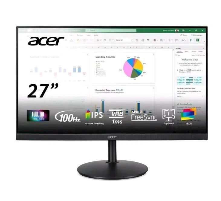 Acer CB272 "27" FHD Monitor - FreeSync 1ms VRB 100Hz New In Box  - Image 2 of 4