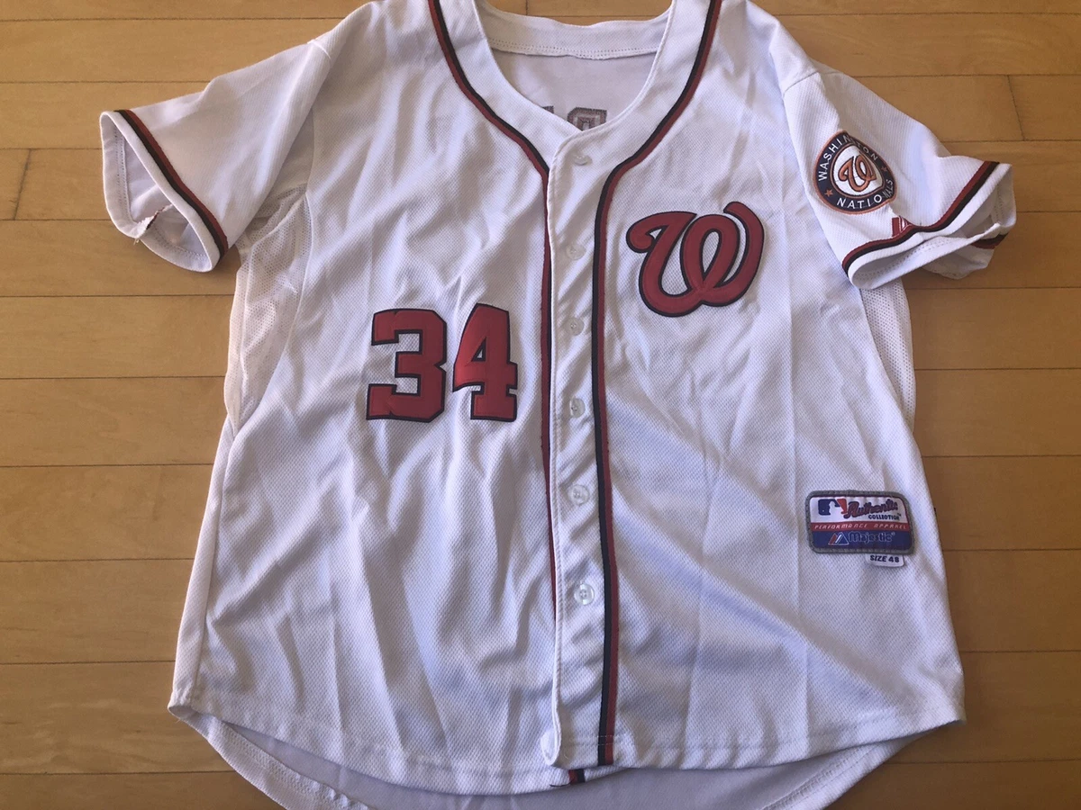 Authentic Bryce Harper Washington Nationals #34 Jersey Size 48 Majestic