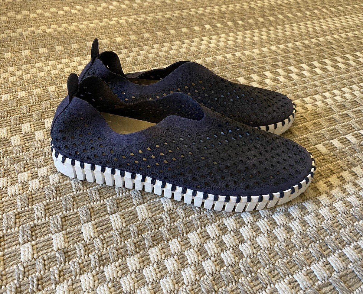 new ILSE JACOBSEN Tulip 139 Slip-on Shoes Flats 39 Navy Blue