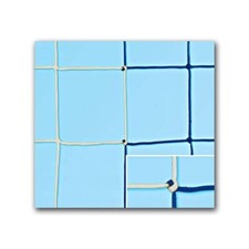 RETE PORTA CALCETTO 3X2 m (1PEZZO) in treccia di polipropilene  bianco-blu