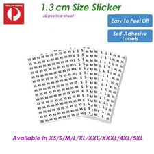 Size Clothes Apparel Sticker Self-Adhesive Clothing Labels Round Dot 1.3 CM 