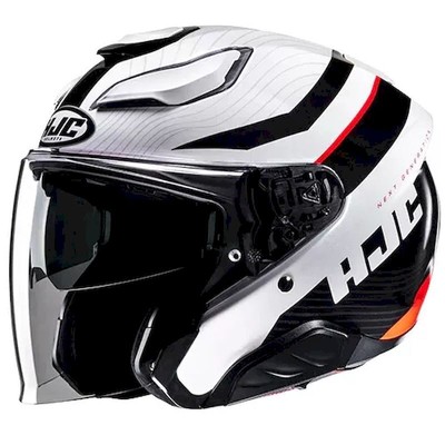 Motorradhelm Jet Hjc F31 - Fiberglas - M - F31 - Naby Mc1 - glänzend M weiß...