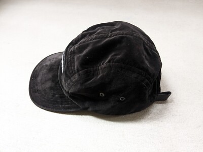 Supreme Velvet Camp Cap Hat Black SS16 5-Panel BOGO Box Logo