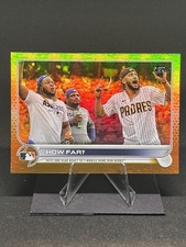 How Far? Vlad Guerrero Jr/ Tatis Jr. 2022 Topps Series 1 Baseball GOLD FOIL #320