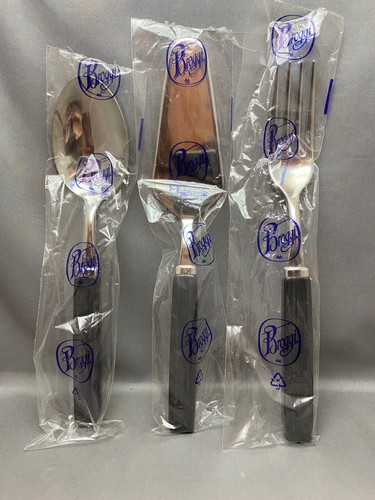 DAKAR 3 SERVING PIECES BROGGI STAINLESS STEEL & WENGE WOOD HANDLE