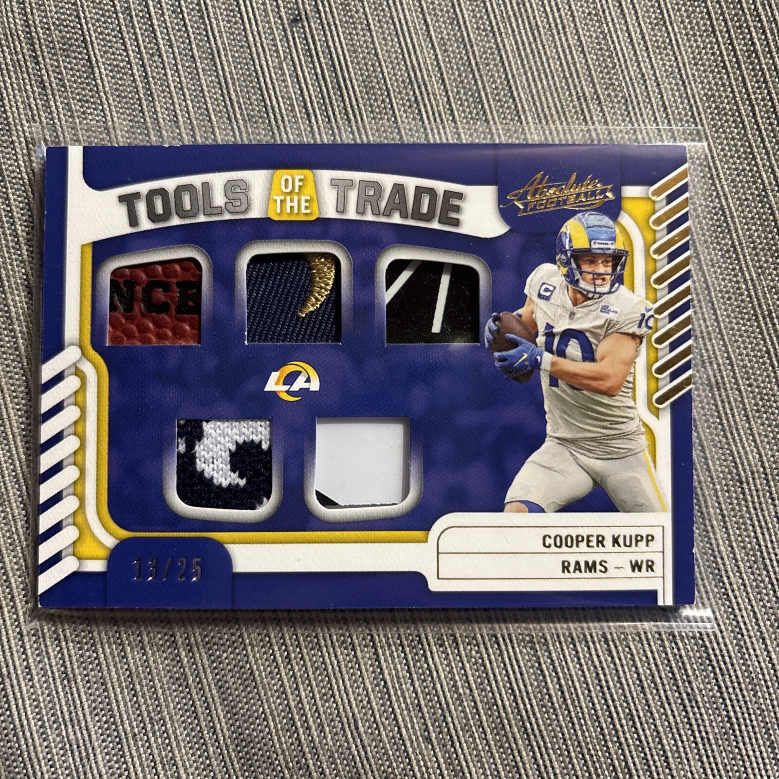2022 Absolute Cooper Kupp Tools of the Trade 5 Patch Card LAR 13/25