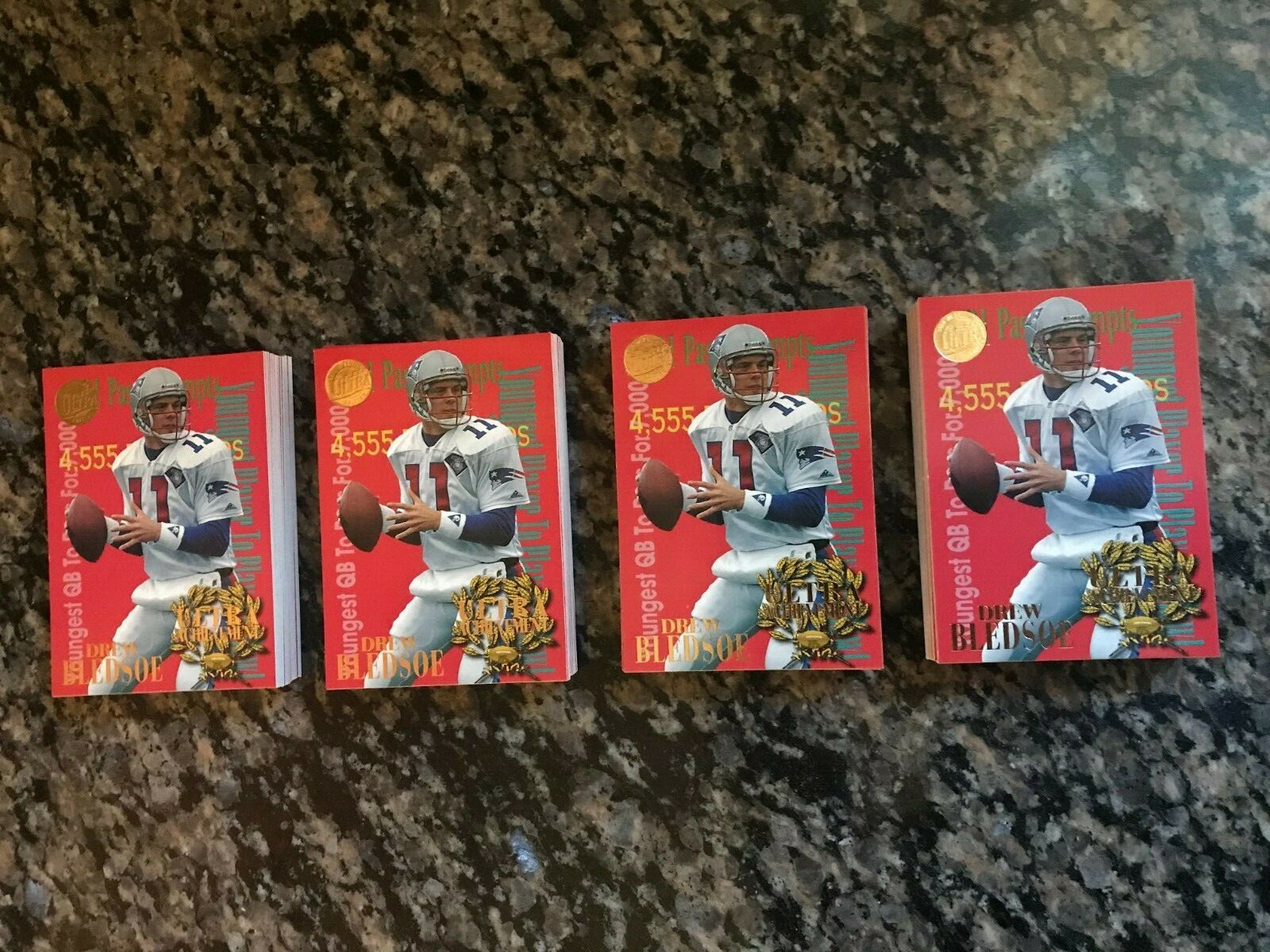 1995 FLEER ULTRA DREW BLEDSOE CARD #1 ULTRA ACHIEVEMENT MT MINT LOT (115) 