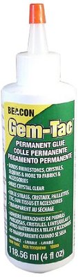 Beacon Gem-Tac Permanent Adhesive, 4-Ounce CRAFT SPECIAL RHINESTONES PROJECT