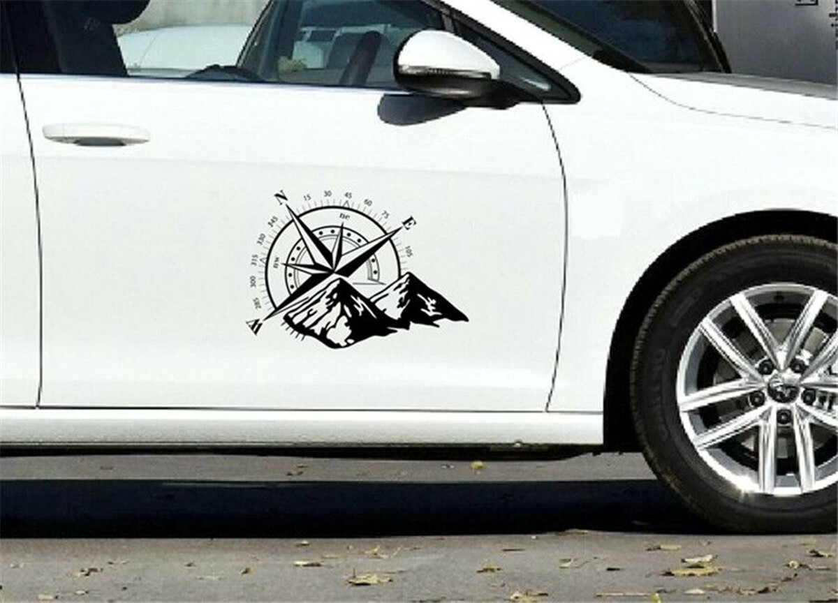 Adesivo Auto Fuoristrada Compass | Vinile 48x34cm | Rosa E Nero | Per Auto, Camion O Laptop - Foto 10