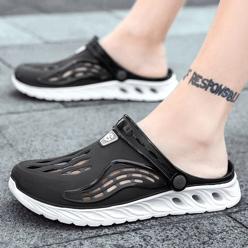 Mens And Womens Casual Slip On Clogs Shoes Waterproof Gray Sandals Slippers - Bild 31 von 67